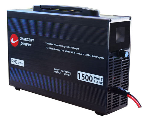 100V 1500W ولتاژ تنظیم شده شارژر باتری C10325 4S تا 24S LiPo، NMC، LiFe، LiTo، Pb، 25A