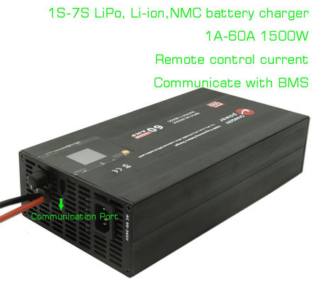 29.4V 7S LiPo NCM شارژر باتری برای باتری های لیتیوم 1A تا 60A تنظیم پذیر