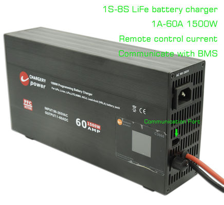 شارژر باتری Lifepo4 LFP Ac To Dc شارژر باتری 4S-8S 1500W 29.2V