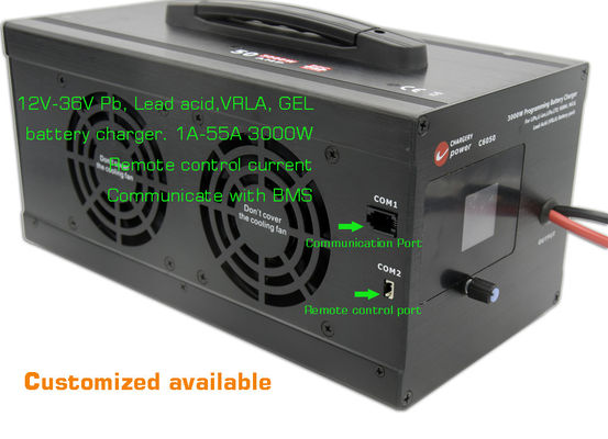 44.1V 3000W AC به DC شارژر باتری شارژر سلول لیتیوم 12V 24V 36V PB VRLA